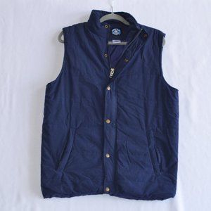 Polar King By Key Mens Puffer Vest Navy Blue Med Regular